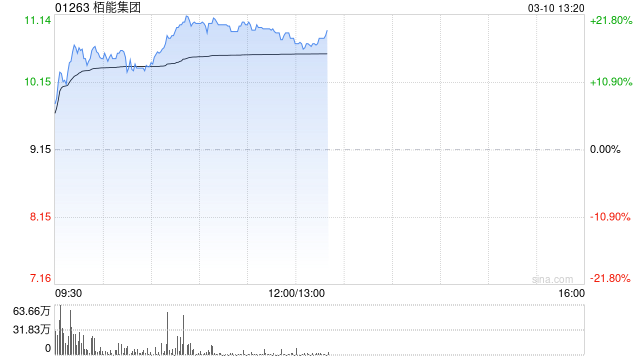 栢能集团早盘大涨超20% 2024年全年纯利同比增长331%